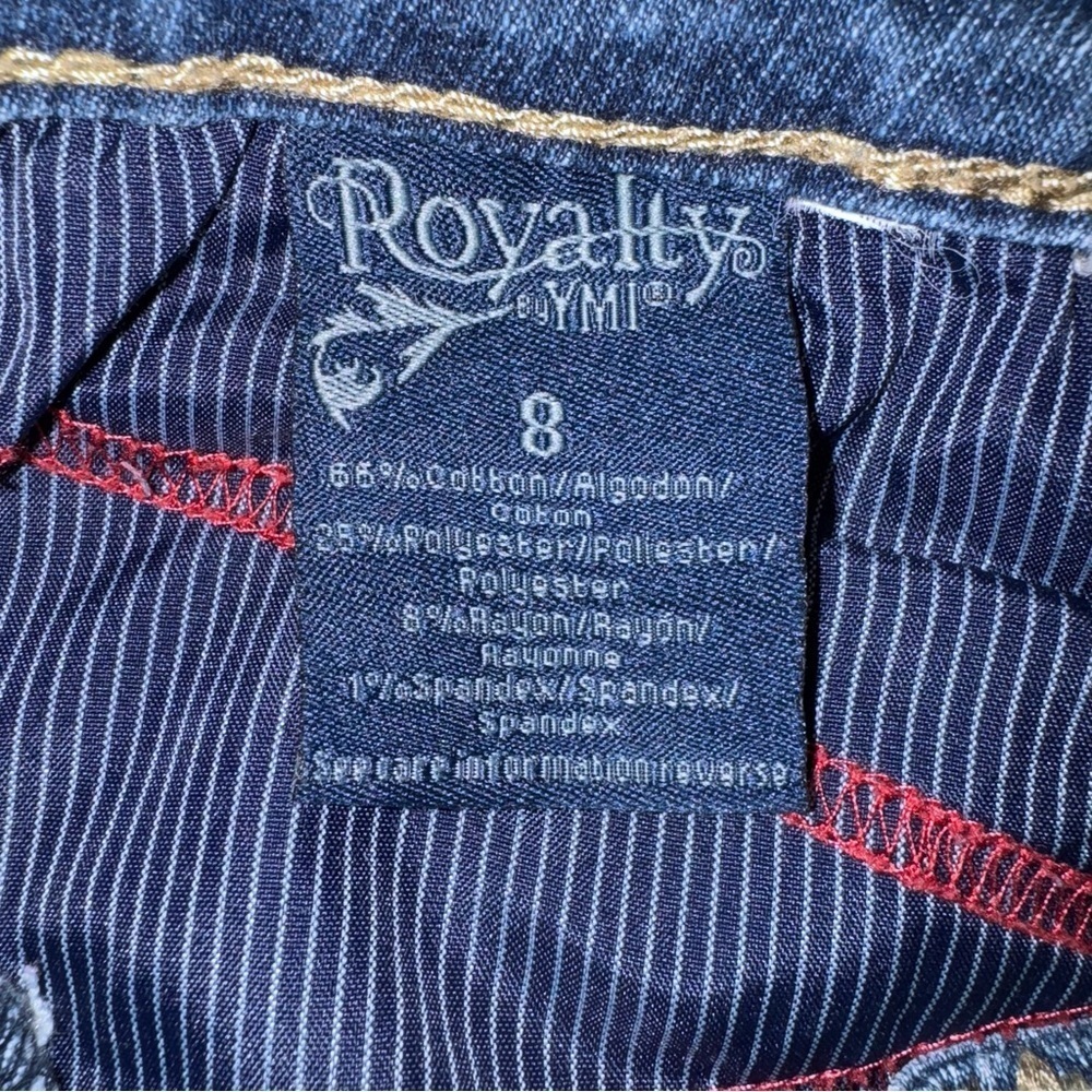 YMI Royalty Womens Bermuda Jean Shorts Size 8 Medium Wash Stretch Denim - Picture 6 of 7